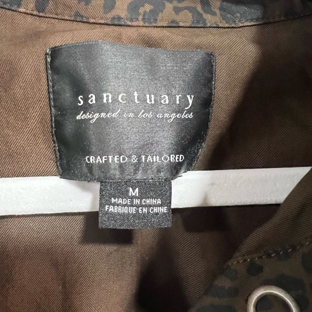 Sanctuary Drawstring Hem Leopard Jacket Medium - Picture 7 of 9